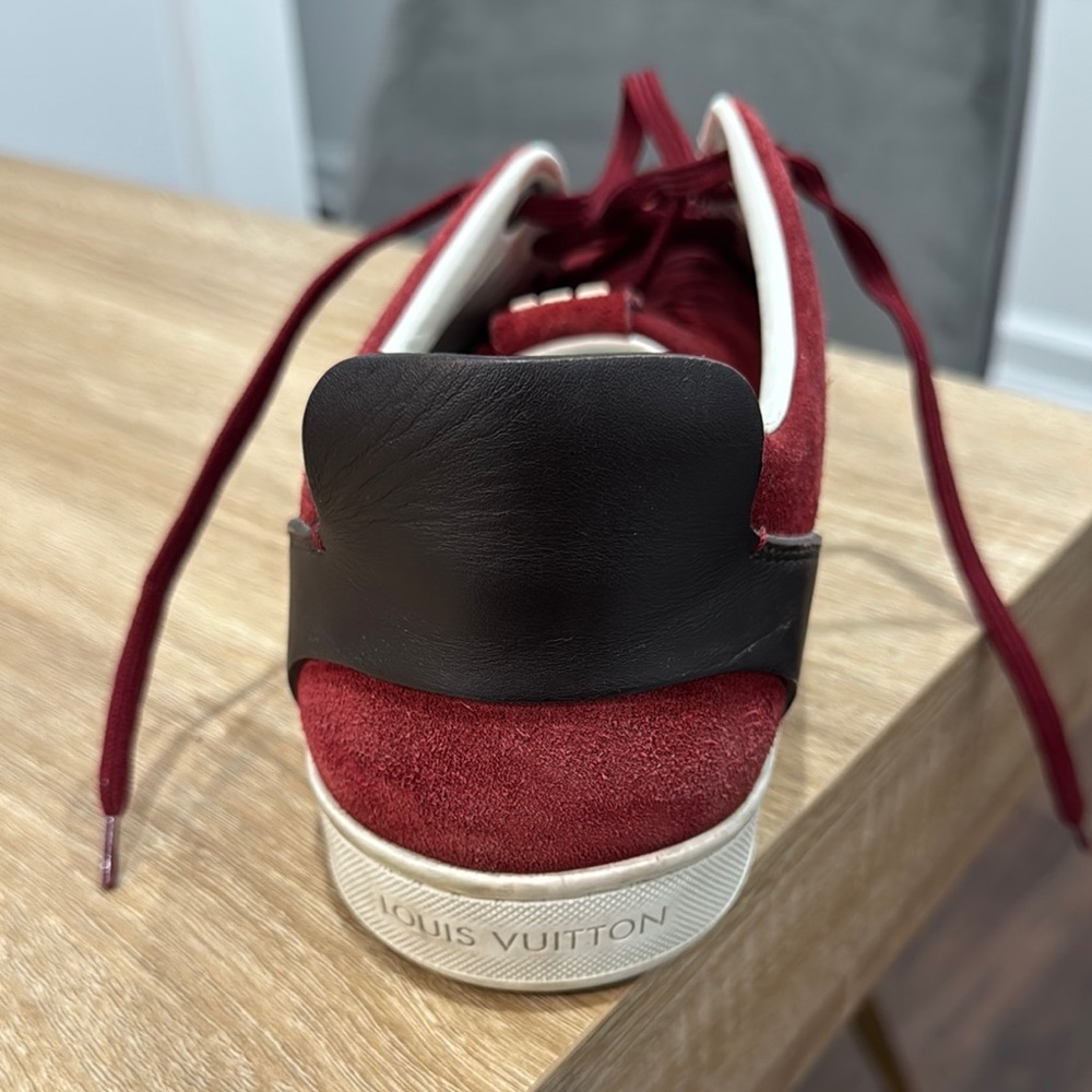 Louis Vuitton Red Sneakers Suede Low-Top - Picture 5 of 10